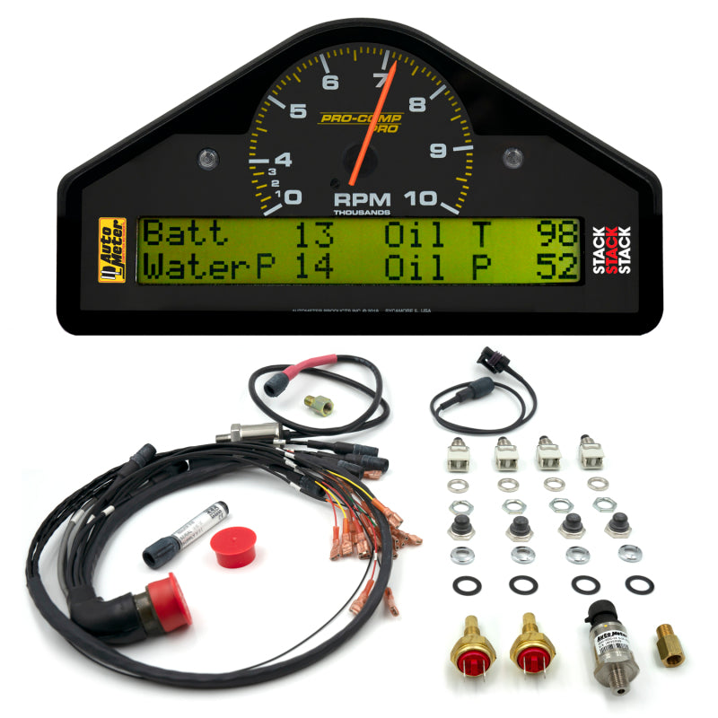 Autometer Pro-Comp Race Dash Display 0-3-10K RPM / WTRP / FUELP / OILP / OILT / WTMP / VOLT