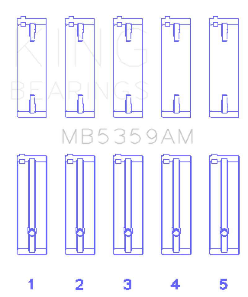 King Engine Bearings Mazda FE 2.0L Main Bearing Set
