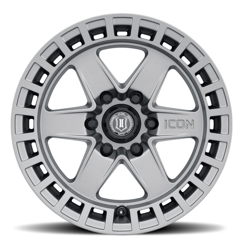 ICON Raider 17x8.5 6x5.5 0mm Offset 4.75in BS Titanium Wheel