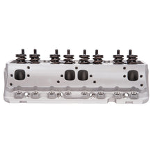 Load image into Gallery viewer, Edelbrock Cylinder Head Victor Jr SBC 23 Deg 220cc Complete for Solid Roller Cam