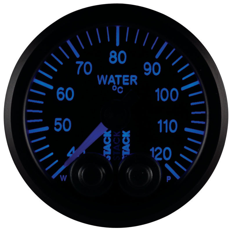 Autometer Stack 52mm 40-120 Deg C 1/8in NPTF Male Pro-Control Water Temp Gauge - Black