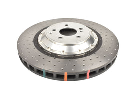 DBA 16-21 Mercedes-Benz C63 S AMG 5000 Series Drilled & Dimpled Front Brake Rotor w/Anodized Hat
