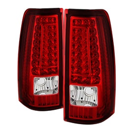 xTune Chevy Silverado 1500-2500-3500 03-06 C-Shape LED Tail Lights Red Clear ALT-ON-CS03-G2-LED-RC
