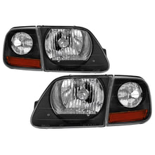 Load image into Gallery viewer, xTune 97-03 Ford F-150 4pc OEM Style Headlights w/Corner - Black (HD-JH-FF15097-L-SET-BK)