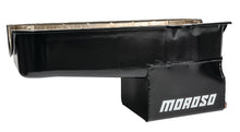 Load image into Gallery viewer, Moroso Pre-80 Chevrolet Small Block (w/Driver Side Dipstick) Wet Sump 7qt 9.5in Steel Oil Pan - Blk