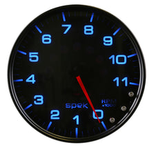 Load image into Gallery viewer, Autometer Spek-Pro Gauge Tachometer 5in 11K Rpm W/Shift Light &amp; Peak Mem Black/Smoke/Black