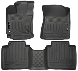 Husky Liners 15 Toyota Venza WeatherBeater Front & Second Row Tan Floor Liners Black