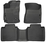 Husky Liners 15 Toyota Venza WeatherBeater Front & Second Row Tan Floor Liners Black