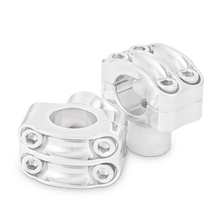 Load image into Gallery viewer, Burly Brand Reaper Riser Clamp 1-1/2in Tall for 1in Bar, Set - Chrome