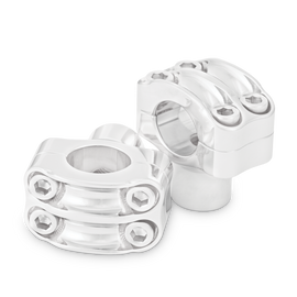 Burly Brand Reaper Riser Clamp 1-1/2in Tall for 1in Bar, Set - Chrome