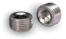 Load image into Gallery viewer, Moroso Pipe Plugs - 3/8in NPT Thread - 3/8in Hex Socket Drive - Aluminum - 2 Pack