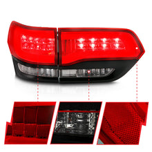 Load image into Gallery viewer, ANZO 2014-2016 Jeep Grand Cherokee LED Taillights Red/Clear