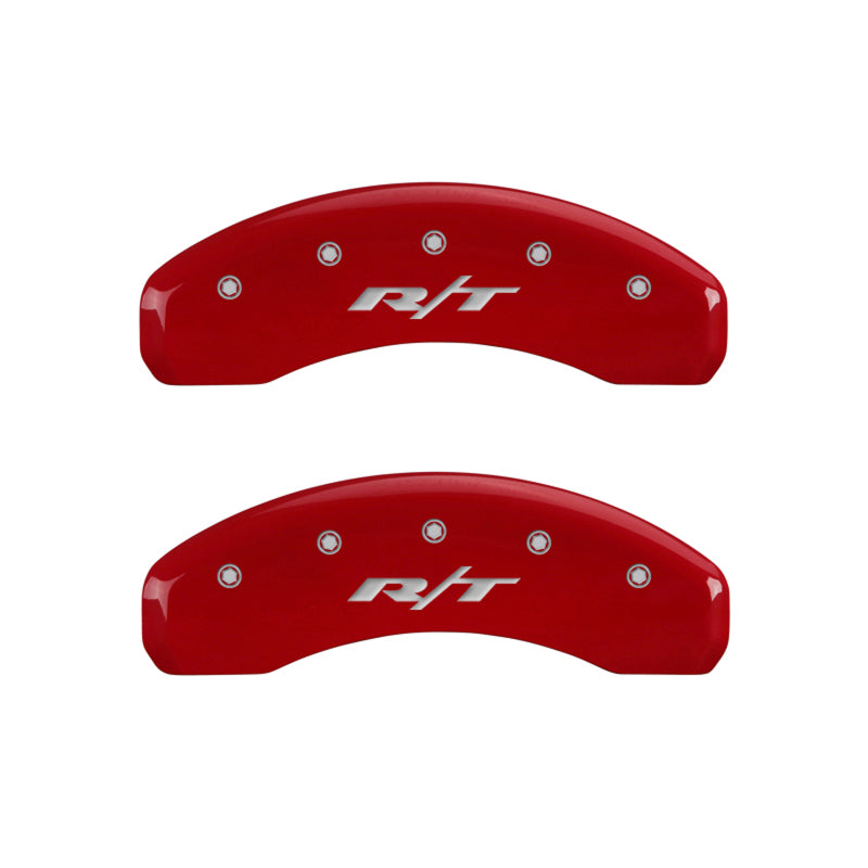 MGP 4 Caliper Covers Engraved Front & Rear RT Red finish silver ch