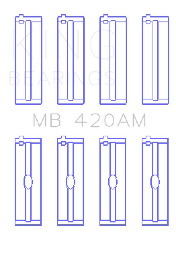 King Engine Bearings Ford Zephyr V6 (Size +0.10) Main Bearing Set