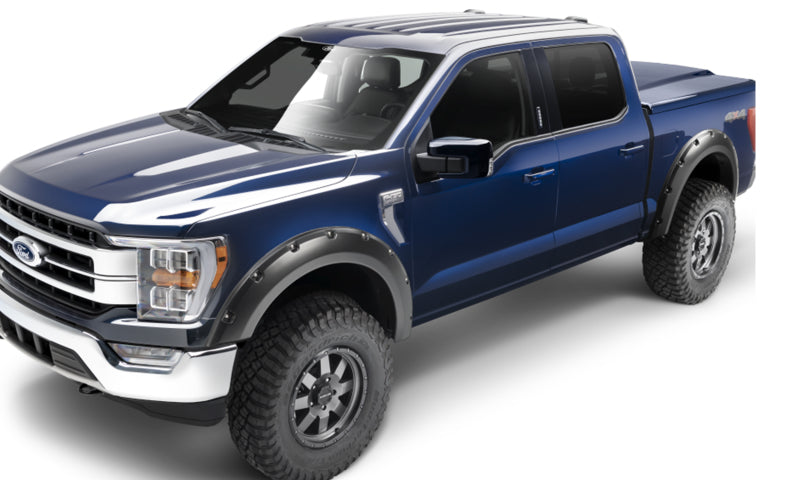 Bushwacker 21-22 Ford F-150 (Excl. Lightning) Pocket Style Fender Flares 2pc Rear - Black