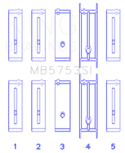 Load image into Gallery viewer, King Engine Bearings Chevrolet/Isuzu Ohv Ln2 Fl O/S 010 (Size +0.50mm) Main Bearing Set