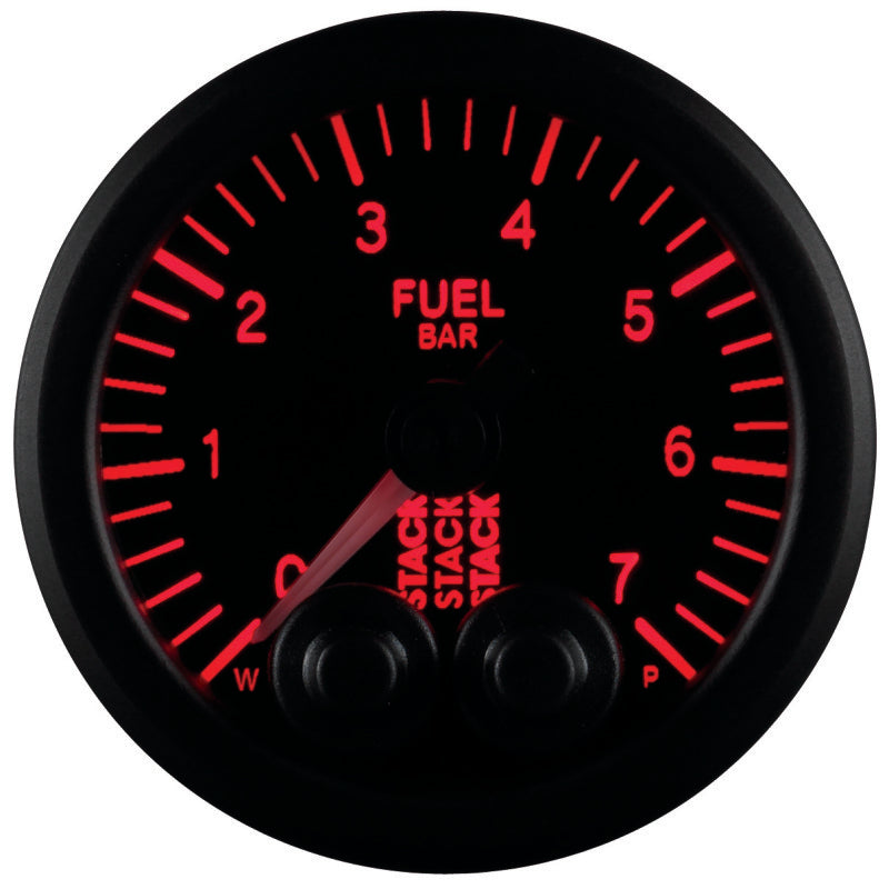 Autometer Stack 52mm 0-7 Bar M10 Male Pro-Control Fuel Pressure Gauge - Black