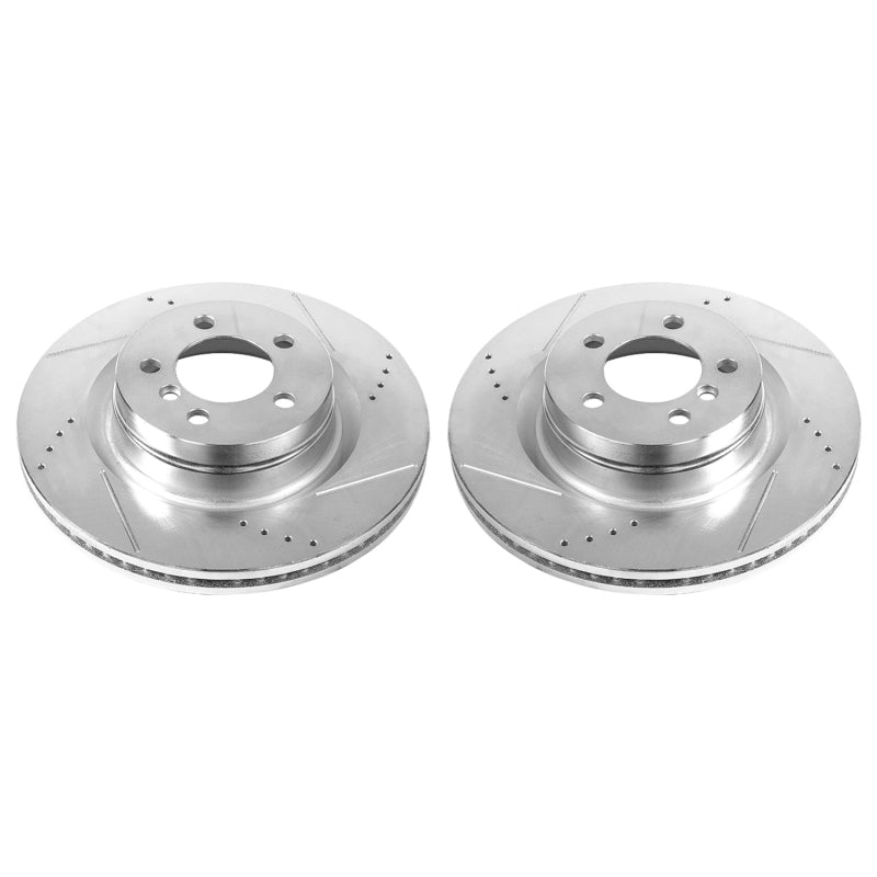 Power Stop 06-09 Land Rover Range Rover Front Evolution Drilled & Slotted Rotors - Pair