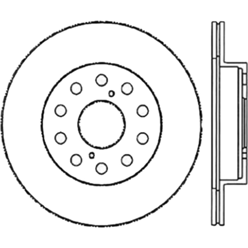 StopTech Sport Slotted 91-95 Toyota MR2 Cryo Rear Right Rotor