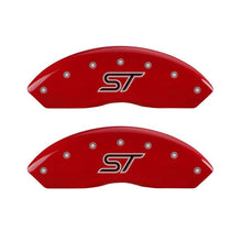 Load image into Gallery viewer, MGP 4 Caliper Covers Engraved Front &amp; Rear ST Red finish silver ch