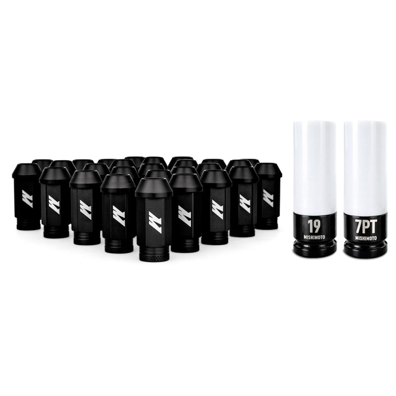 Mishimoto Aluminum Locking Lug Nuts M12x1.5 27pc Set Black