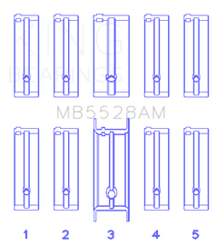 King Engine Bearings Mazda 626 F8/(Size +0.50mm) Main Bearing Set