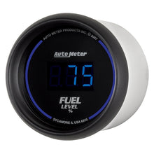 Load image into Gallery viewer, Autometer Cobalt Digital 52.4mm Black Programmable Empty-Full Range Fuel Level Gauge