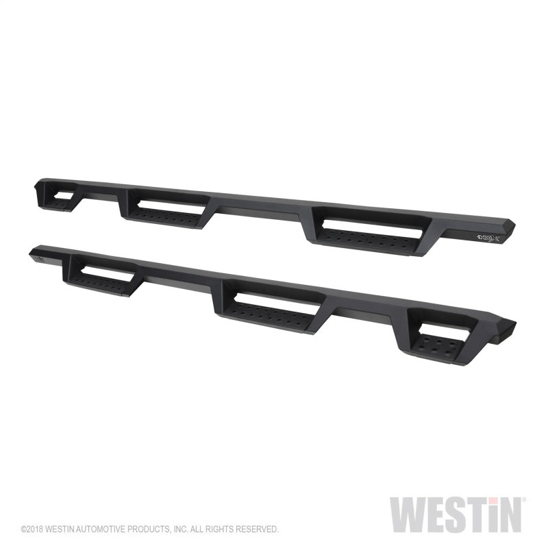 Westin 2019 Chevrolet Silverado/Sierra 1500 (5.5ft) Drop Wheel to Wheel Nerf Step Bars - Txt Black