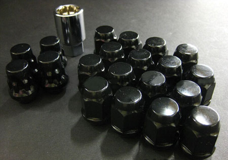 Project Kics 16 LUGS + 4 LOCKS Black Bullock And Nut Set - 12X1.50