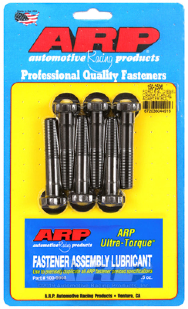 ARP Ford 6.4L Diesel Crank Flange Adapter Bolt Kit - 8740 Chrome Moly Black Oxide