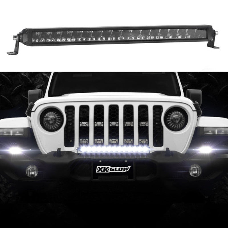 XK Glow Razor Light Bar Auxiliary High Beam Driving No Wire & Switch 10in