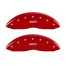 Load image into Gallery viewer, MGP 4 Caliper Covers Engraved Front &amp; Rear No bolts/ST Red finish silver ch