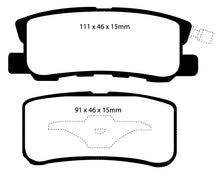 Load image into Gallery viewer, EBC 11-14 Chrysler 200 3.6 Redstuff Rear Brake Pads