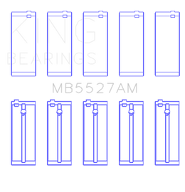 King Engine Bearings Toyota 4A-Fe/5A-Fe/7A-Fe (Size +1.0mm) Main Bearing Set