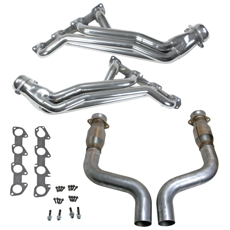 BBK 09-24 Dodge Challenger/Charger 5.7L 1-3/4in Headers w/High Flow Catted Mid Pipe (Silver Ceramic)