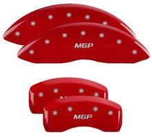 Load image into Gallery viewer, MGP 4 Caliper Covers Engraved Front &amp; Rear MGP Red Finish Silver Characters 2019 Ford Edge