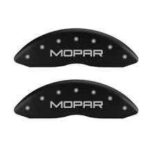 Load image into Gallery viewer, MGP 4 Caliper Covers Engraved Front &amp; Rear MOPAR Red finish silver ch