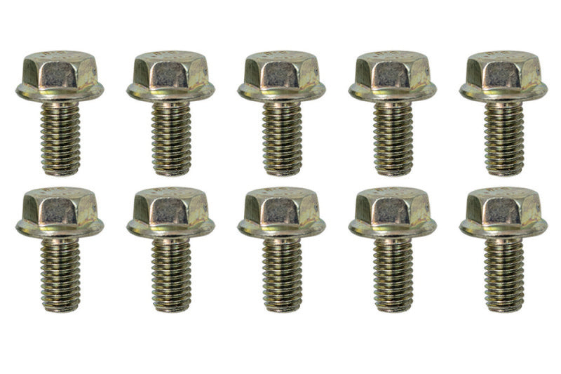 Moroso M8-1.25 x 16mm Non-Serrated Zinc Flange Bolt  - 10 Pack