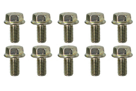 Moroso M8-1.25 x 16mm Non-Serrated Zinc Flange Bolt  - 10 Pack