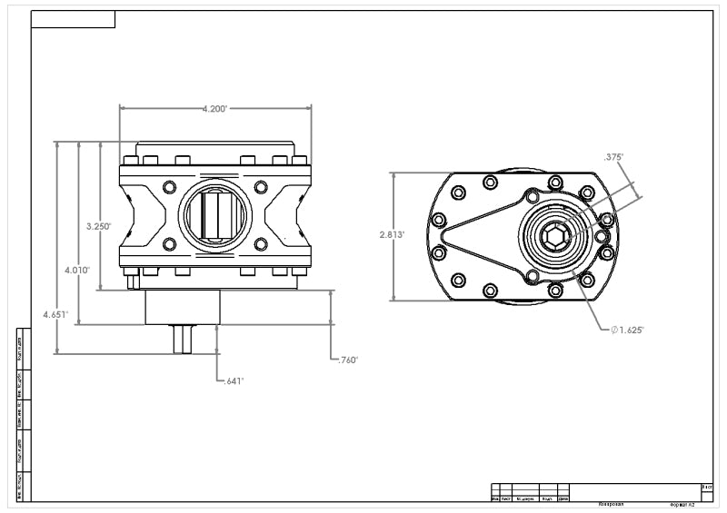 Aeromotive Spur Gear Fuel Pump - 3/8in Hex - 1.55 Gear - Steel Body - Nitro - 32gpm