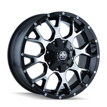 Load image into Gallery viewer, Mayhem 8015 Warrior 22x12 / 5x127 BP / -44mm Offset / 87mm Hub Black/Machined Face Wheel