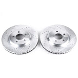 Power Stop 05-14 Ford Mustang Front Evolution Drilled & Slotted Rotors - Pair