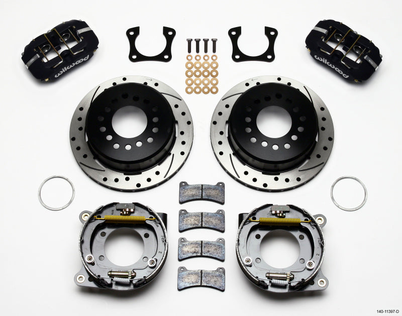 Wilwood Dynapro Low-Profile 11.00in P-Brake Kit Drilled 58-64 Olds/Pontiac Ends 2.81in Offset