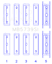 Load image into Gallery viewer, King Engine Bearings Subaru EJ20/EJ22/EJ25 Bi-Metal Silicon Aluminum Main Bearing Set - Size +.002mm
