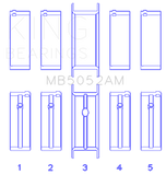 King Engine Bearings Chrysler/Mitsubishi 122ci 2.0L (Size 0.25) Main Bearing Set