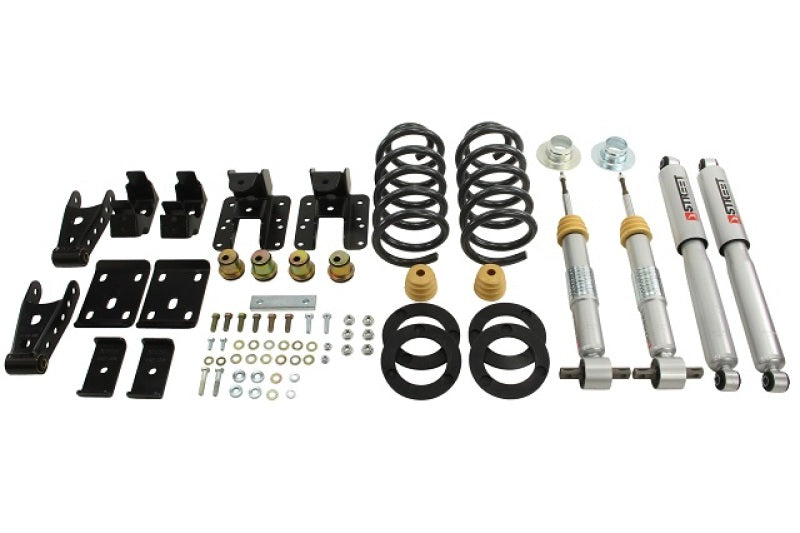 Belltech LOWERING KIT 14-17 Chevy Silverado/Sierra 1in to 2in Front/4in Rear w/ Street Perf Shocks