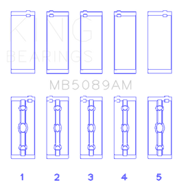 King Engine Bearings Toyota 1Rz (Size +0.75mm) Main Bearing Set