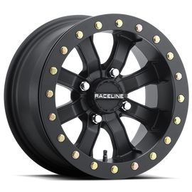 Raceline A71B Mamba 14x8in / 4x137 BP / 0mm Offset / 110.18mm Bore - Satin Black Beadlock Wheel
