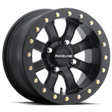 Raceline A71B Mamba 14x7in / 4x156 BP / 5mm Offset / 132.5mm Bore - Satin Black Beadlock Wheel