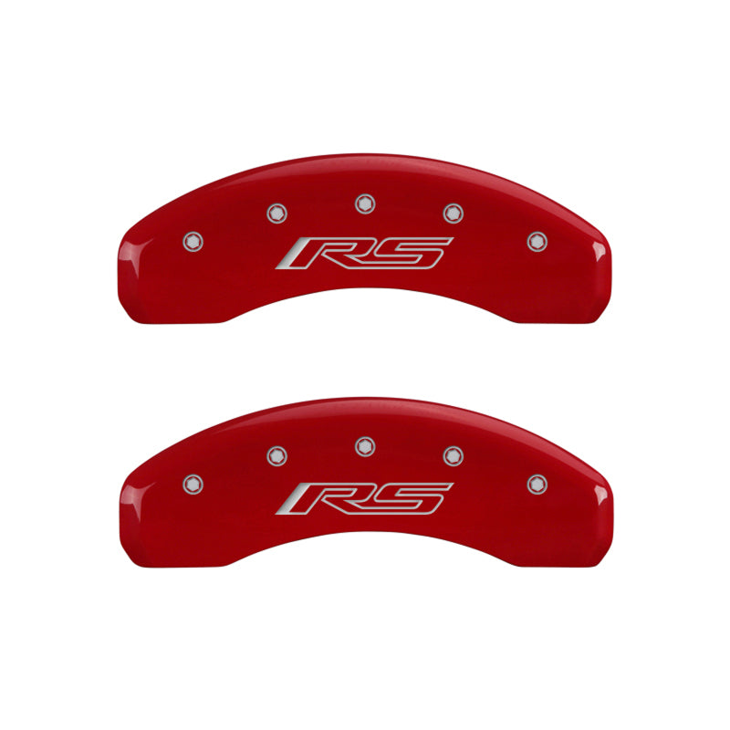 MGP 4 Caliper Covers Engraved Front & Rear Gen 5/RS Red finish silver ch